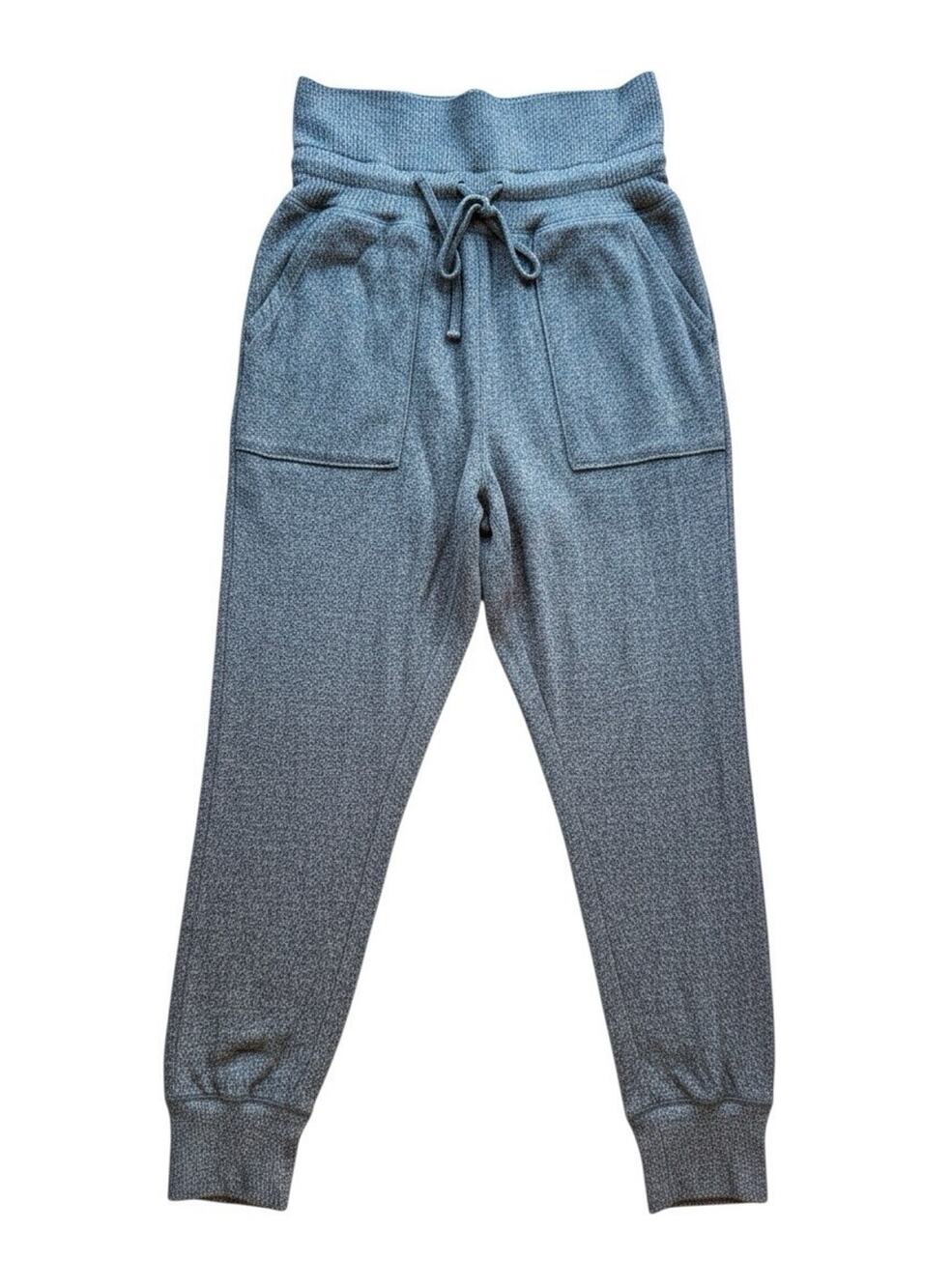 Aerie Women’s Gray Polyester Knit Jogger Pants Drawstring Pockets M L09